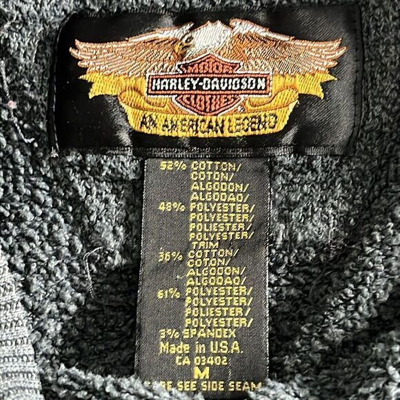 Harley-Davidson Crewneck Sweatshirt Made in USA VTG Embroidered Front Logo - Picture 6 of 8